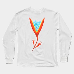 Long Flowers Pattern Long Sleeve T-Shirt